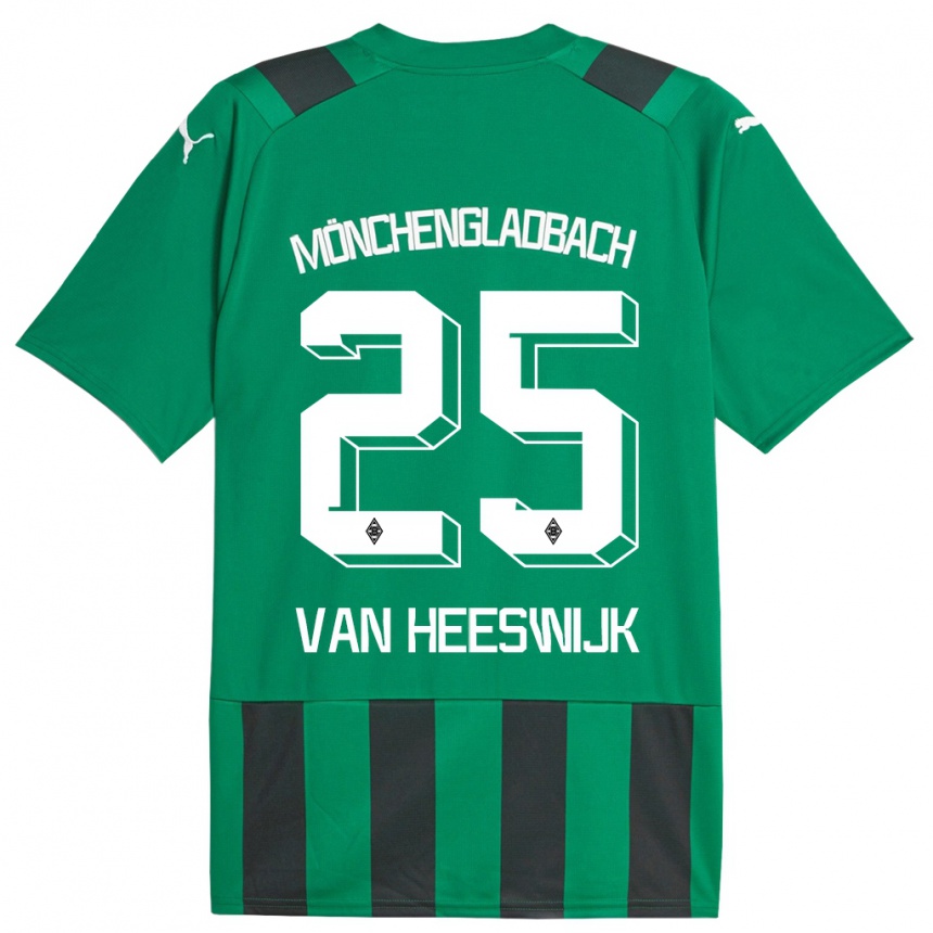 Vyrai Amber Van Heeswijk #25 Juoda Žalia Išvykos Marškinėliai 2023/24 T-Shirt