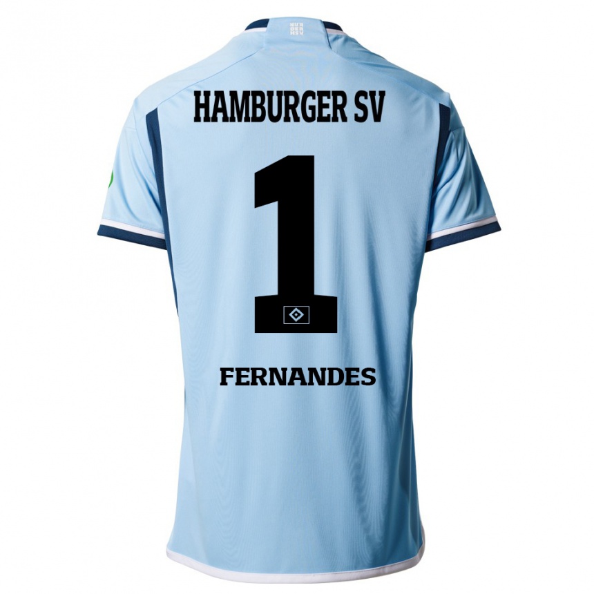 Vyrai Daniel Heuer Fernandes #1 Mėlyna Išvykos Marškinėliai 2023/24 T-Shirt