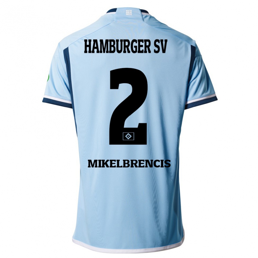 Vyrai William Mikelbrencis #2 Mėlyna Išvykos Marškinėliai 2023/24 T-Shirt
