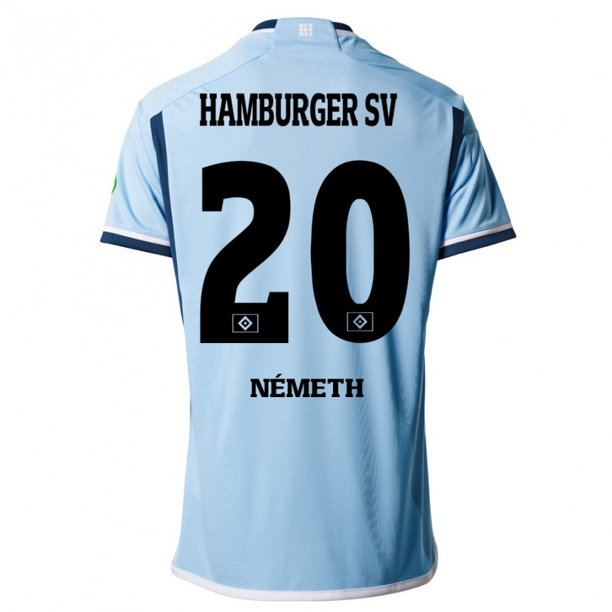 Vyrai András Németh #20 Mėlyna Išvykos Marškinėliai 2023/24 T-Shirt