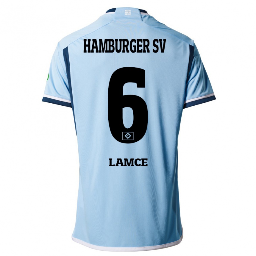 Vyrai Benjamin Lamce #6 Mėlyna Išvykos Marškinėliai 2023/24 T-Shirt