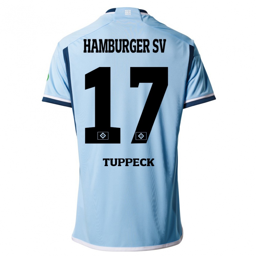 Vyrai Niklas Tuppeck #17 Mėlyna Išvykos Marškinėliai 2023/24 T-Shirt