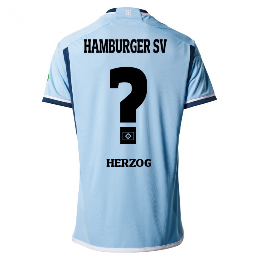 Vyrai Miguel Herzog #0 Mėlyna Išvykos Marškinėliai 2023/24 T-Shirt