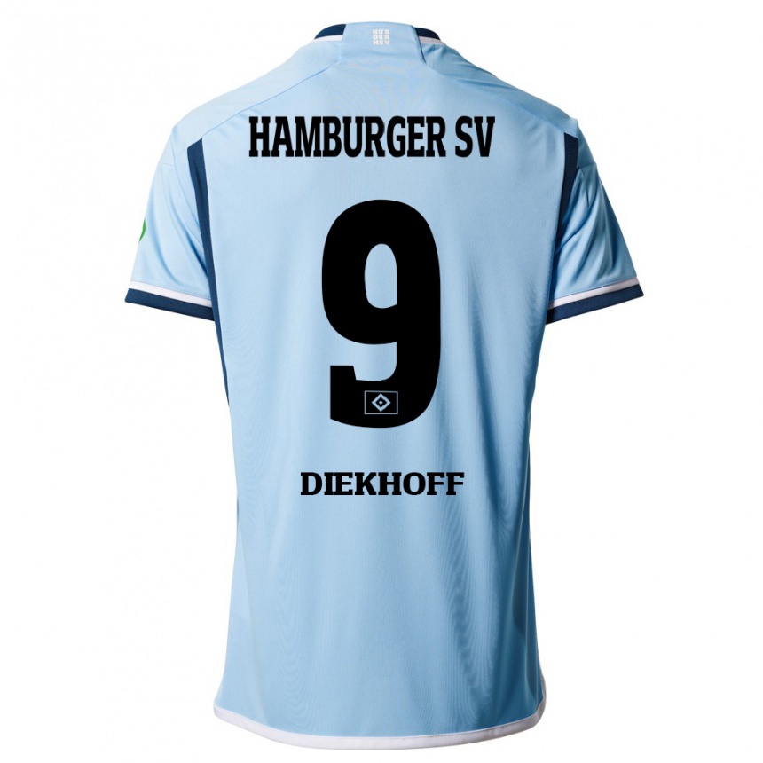 Vyrai Henrike Diekhoff #9 Mėlyna Išvykos Marškinėliai 2023/24 T-Shirt