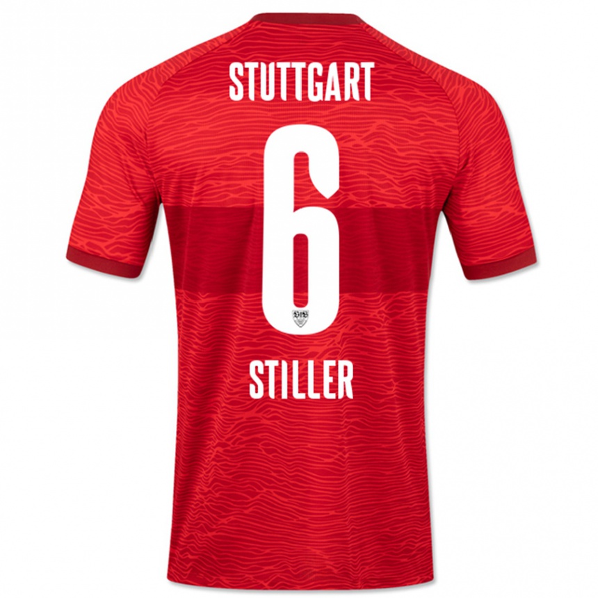 Vyrai Angelo Stiller #6 Raudona Išvykos Marškinėliai 2023/24 T-Shirt