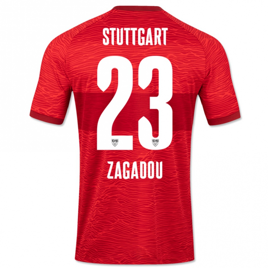 Vyrai Dan-Axel Zagadou #23 Raudona Išvykos Marškinėliai 2023/24 T-Shirt