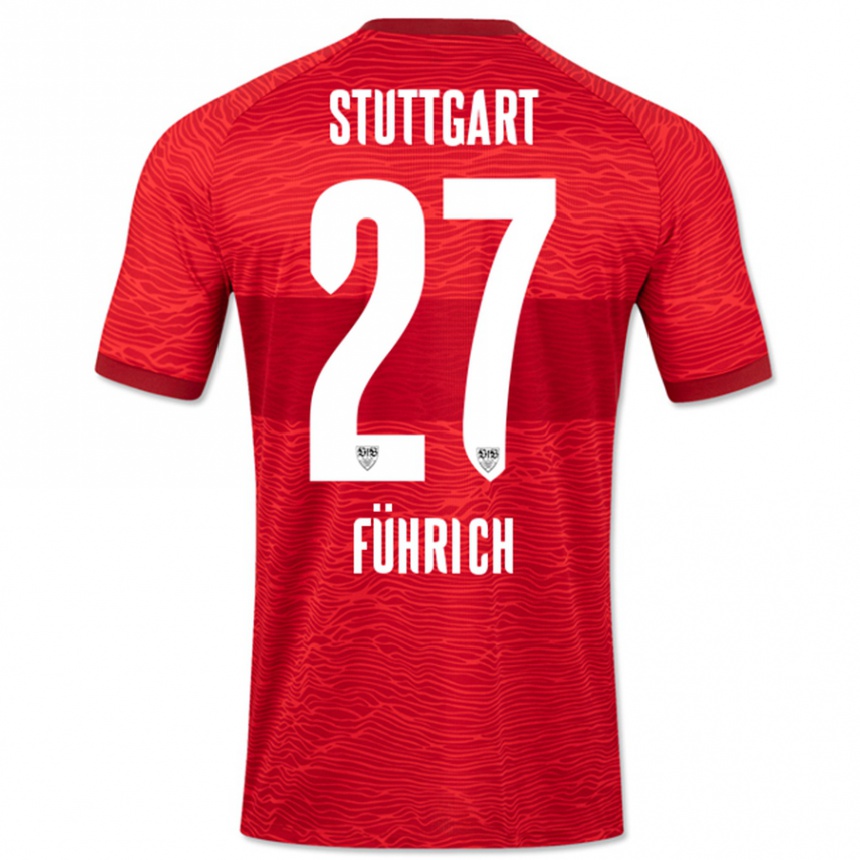 Vyrai Chris Führich #27 Raudona Išvykos Marškinėliai 2023/24 T-Shirt