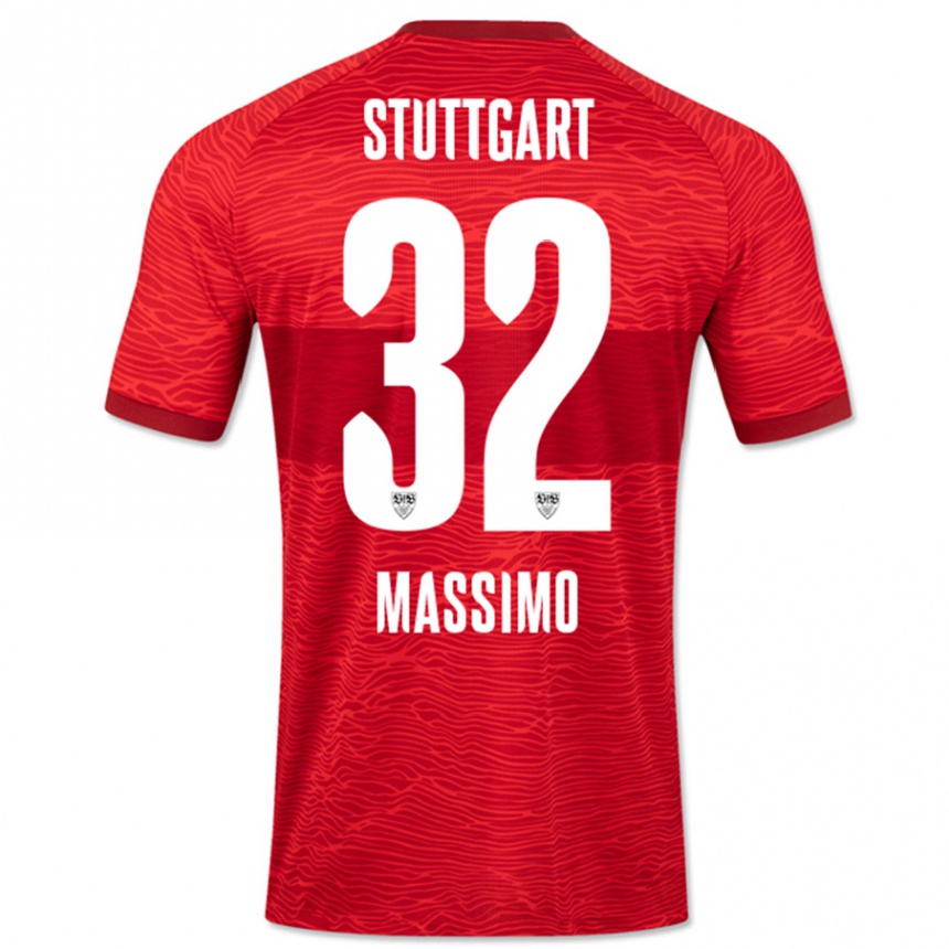 Vyrai Roberto Massimo #32 Raudona Išvykos Marškinėliai 2023/24 T-Shirt