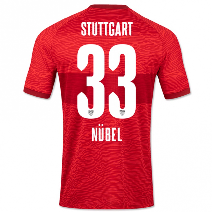 Vyrai Alexander Nübel #33 Raudona Išvykos Marškinėliai 2023/24 T-Shirt