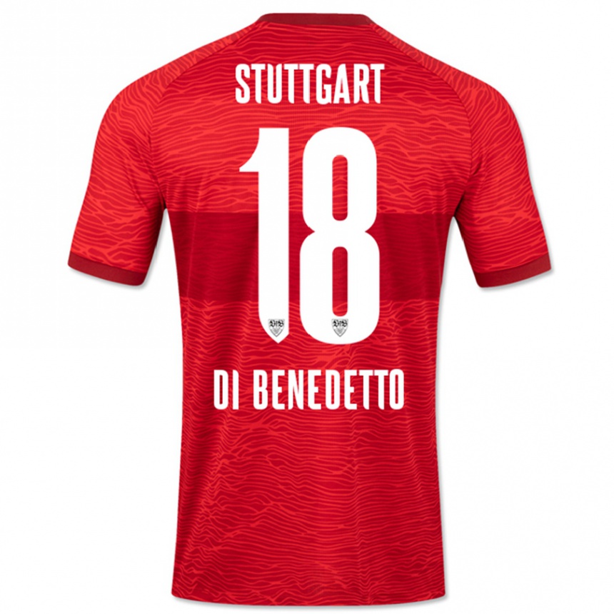 Vyrai Samuele Di Benedetto #18 Raudona Išvykos Marškinėliai 2023/24 T-Shirt