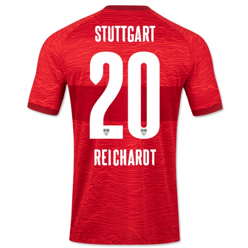 Vyrai Leon Reichardt #20 Raudona Išvykos Marškinėliai 2023/24 T-Shirt