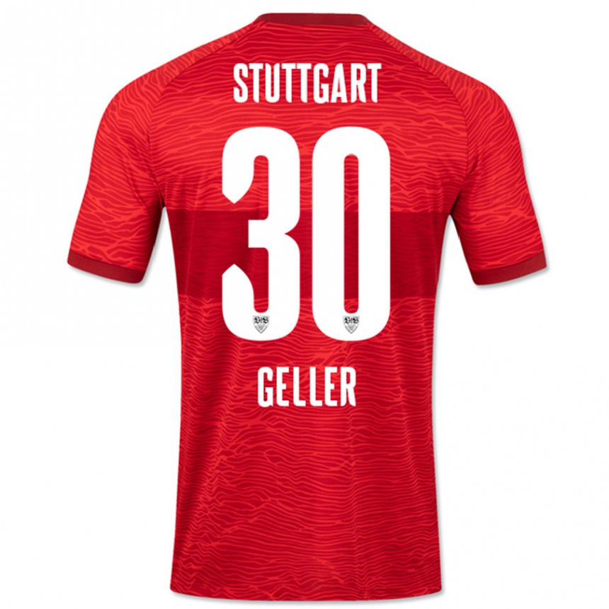 Vyrai Robert Geller #30 Raudona Išvykos Marškinėliai 2023/24 T-Shirt