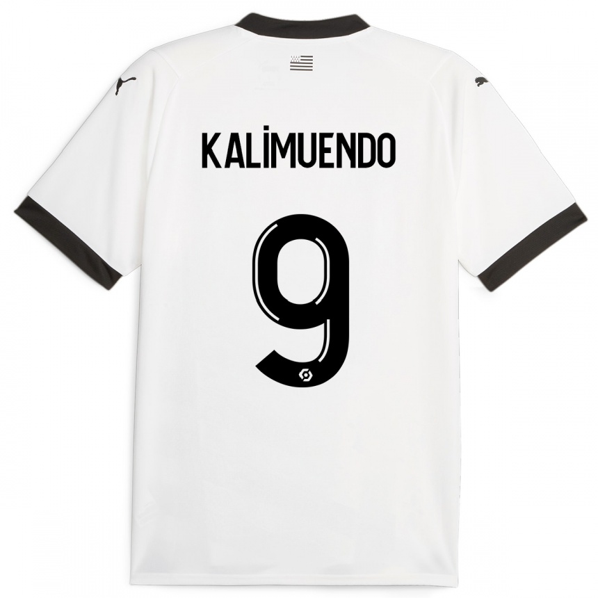 Vyrai Arnaud Kalimuendo #9 Baltas Išvykos Marškinėliai 2023/24 T-Shirt