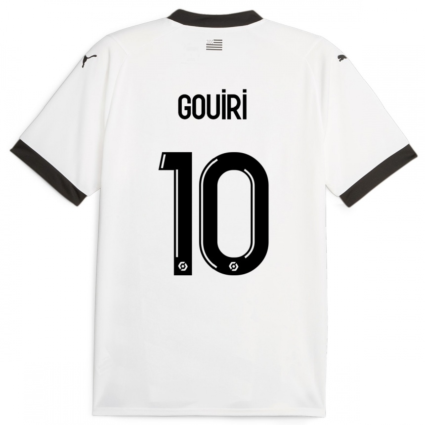 Vyrai Amine Gouiri #10 Baltas Išvykos Marškinėliai 2023/24 T-Shirt