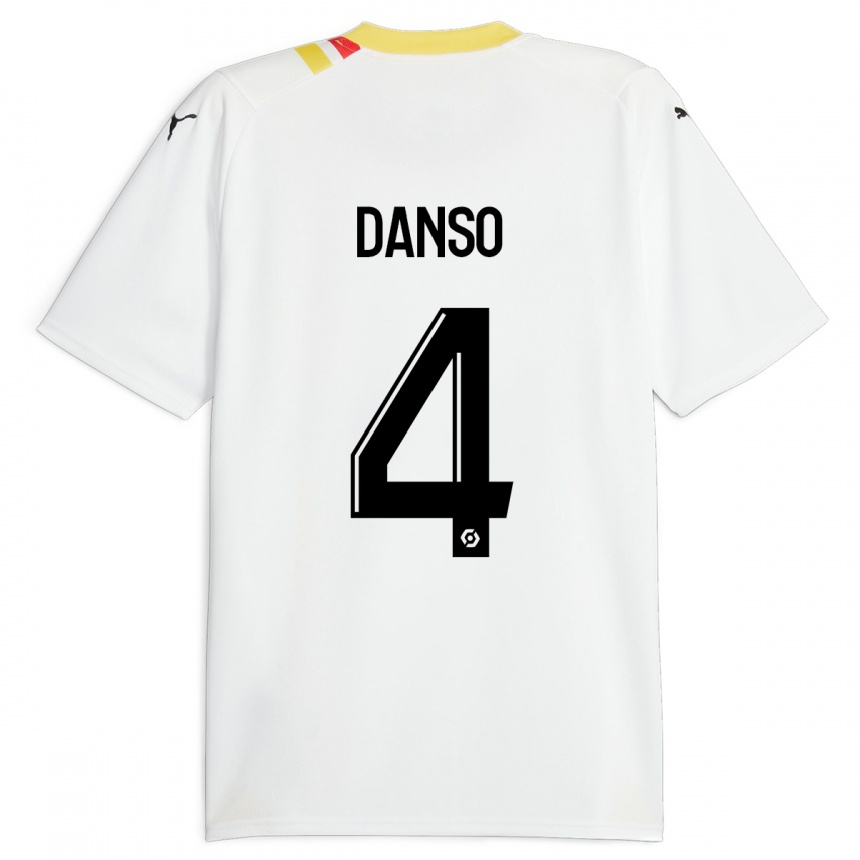 Vyrai Kevin Danso #4 Juoda Išvykos Marškinėliai 2023/24 T-Shirt