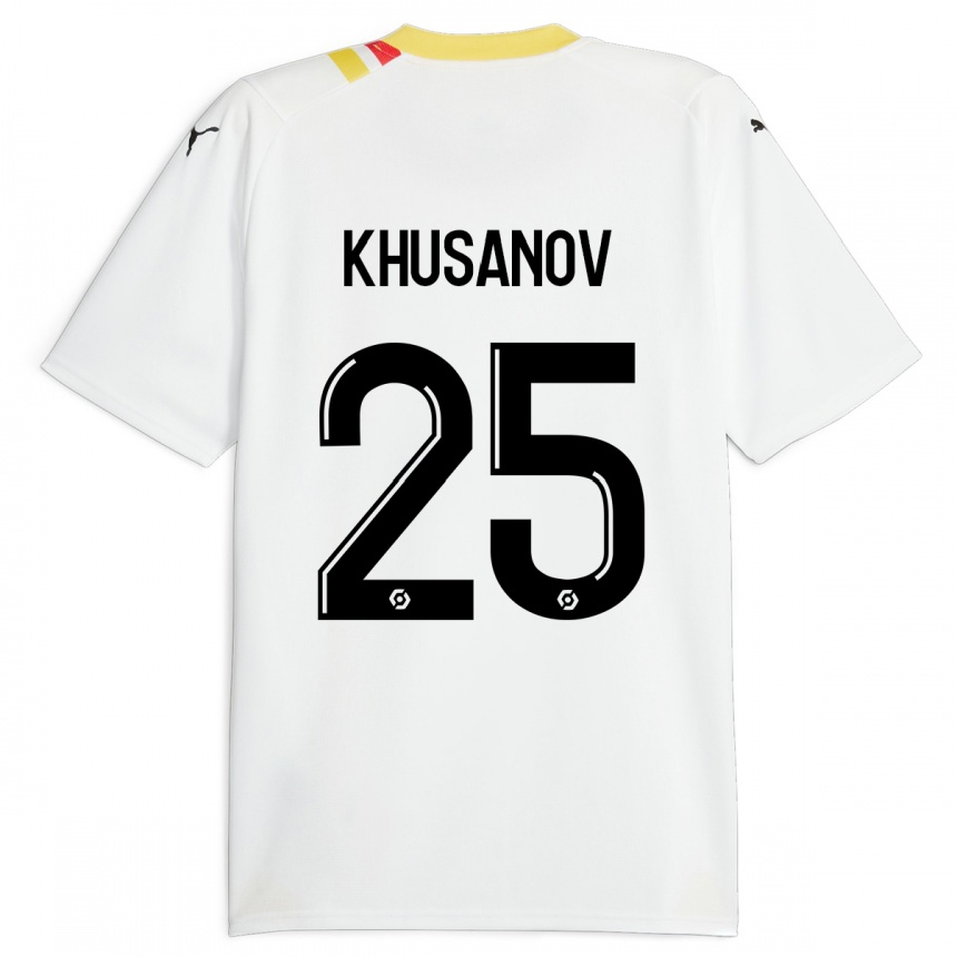 Vyrai Abdukodir Khusanov #25 Juoda Išvykos Marškinėliai 2023/24 T-Shirt