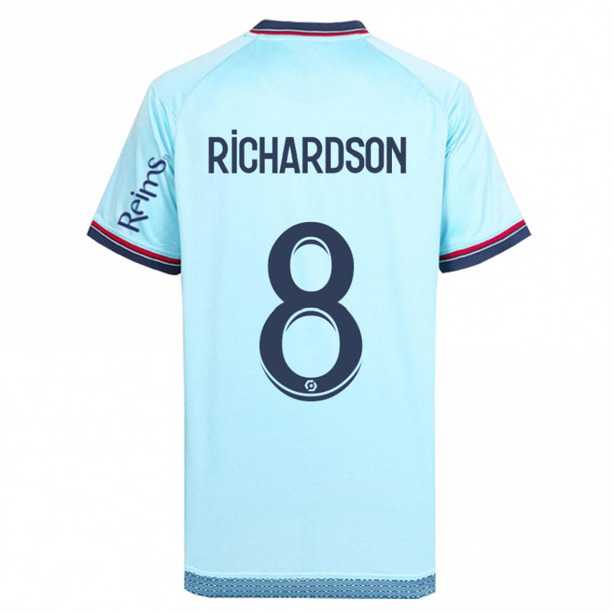 Vyrai Amir Richardson #8 Dangaus Mėlynumo Išvykos Marškinėliai 2023/24 T-Shirt
