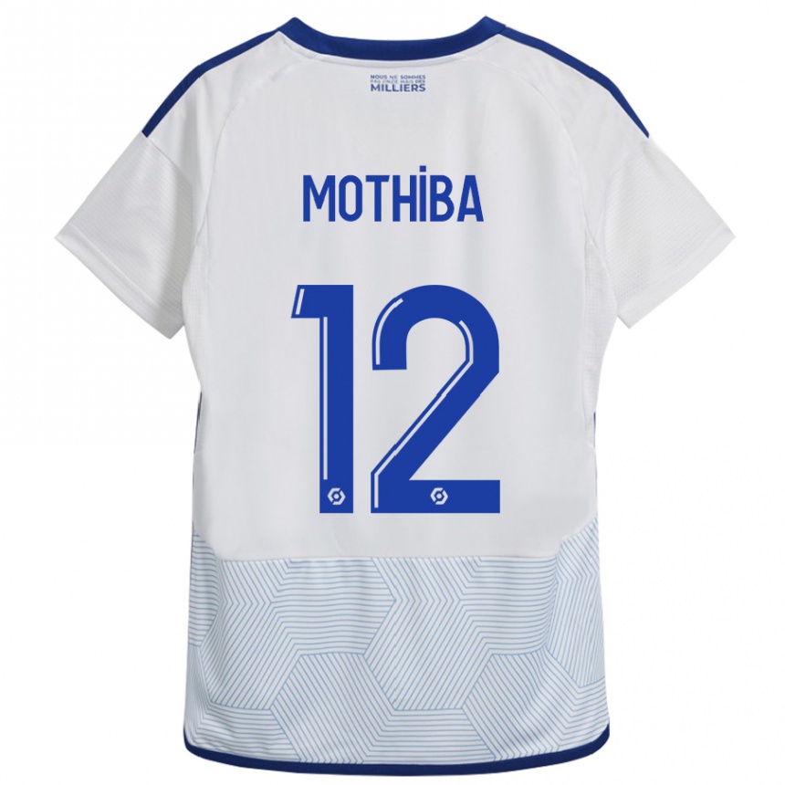 Vyrai Lebo Mothiba #12 Baltas Išvykos Marškinėliai 2023/24 T-Shirt