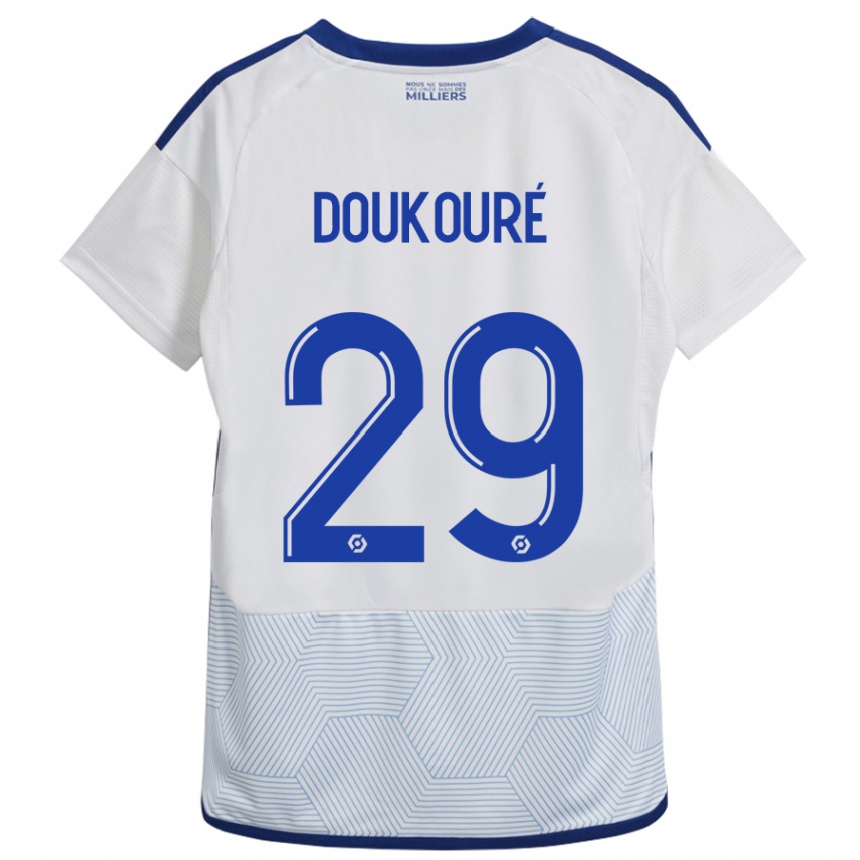 Vyrai Ismaël Doukouré #29 Baltas Išvykos Marškinėliai 2023/24 T-Shirt
