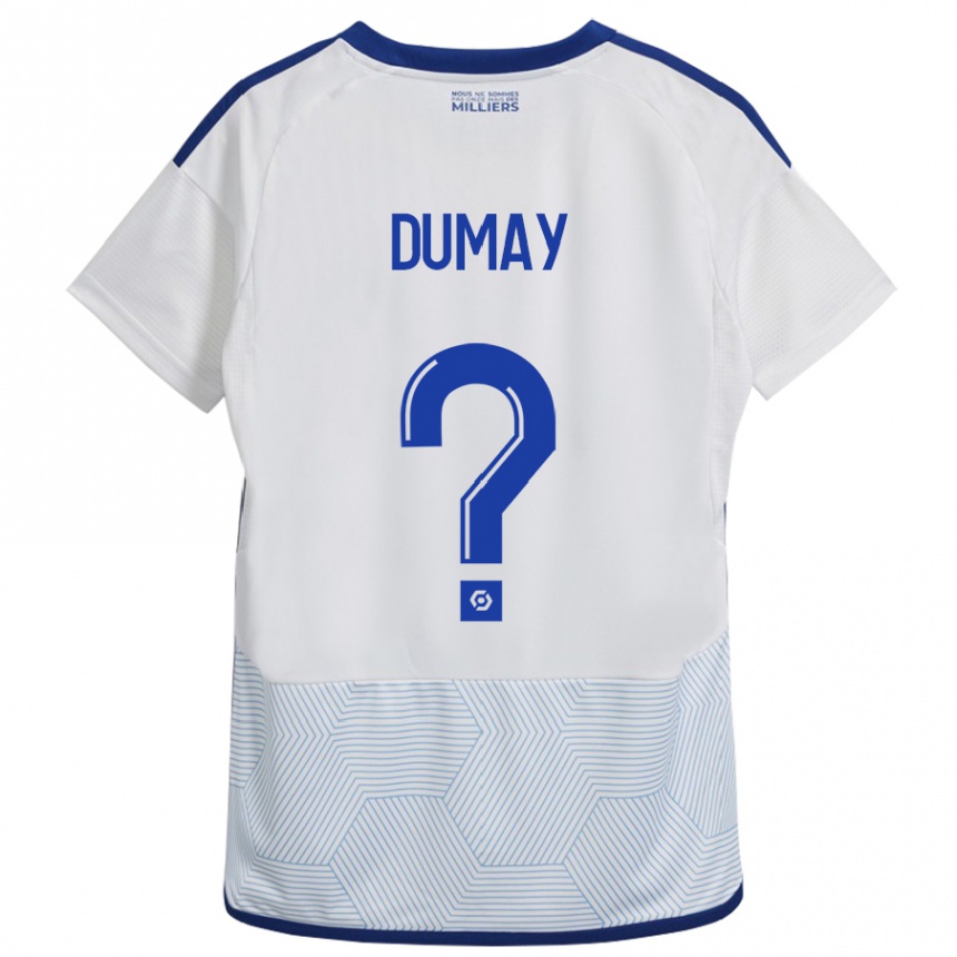 Vyrai Yoann Dumay #0 Baltas Išvykos Marškinėliai 2023/24 T-Shirt