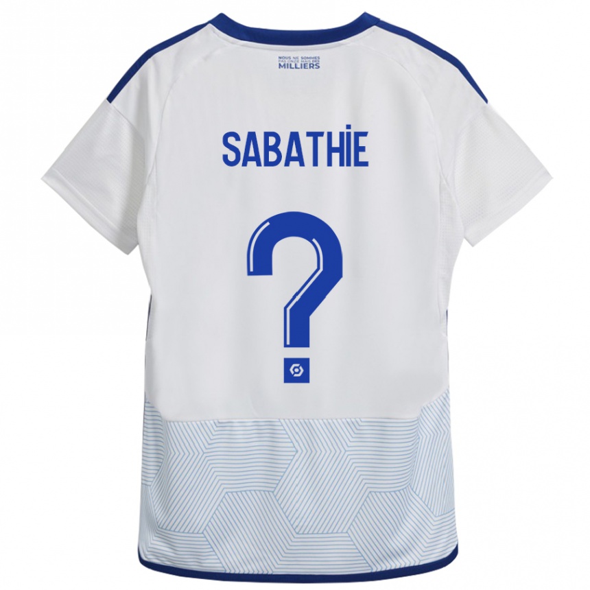 Vyrai Gabin Sabathié #0 Baltas Išvykos Marškinėliai 2023/24 T-Shirt