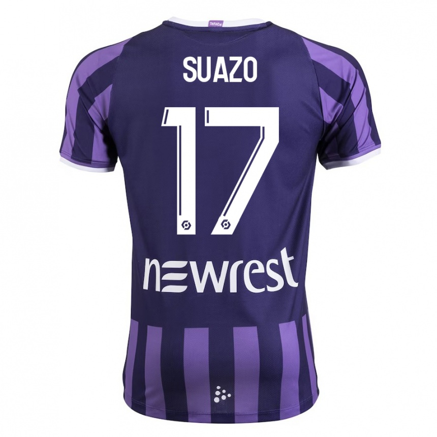 Vyrai Gabriel Suazo #17 Violetinė Spalva Išvykos Marškinėliai 2023/24 T-Shirt