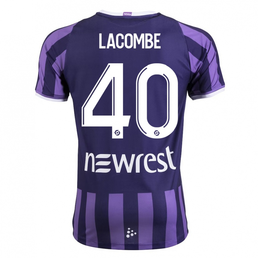 Vyrai Justin Lacombe #40 Violetinė Spalva Išvykos Marškinėliai 2023/24 T-Shirt