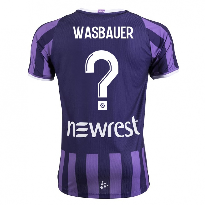 Vyrai Nicolas Wasbauer #0 Violetinė Spalva Išvykos Marškinėliai 2023/24 T-Shirt