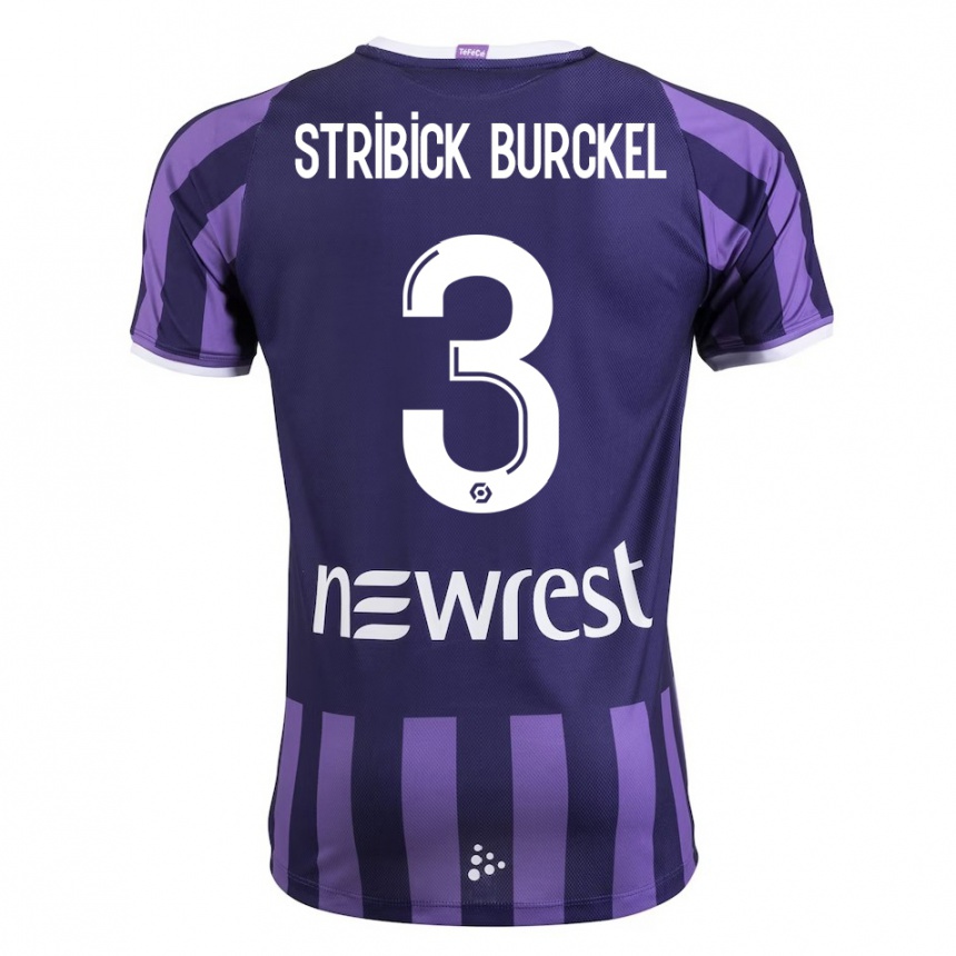 Vyrai Laetitia Stribick-Burckel #3 Violetinė Spalva Išvykos Marškinėliai 2023/24 T-Shirt