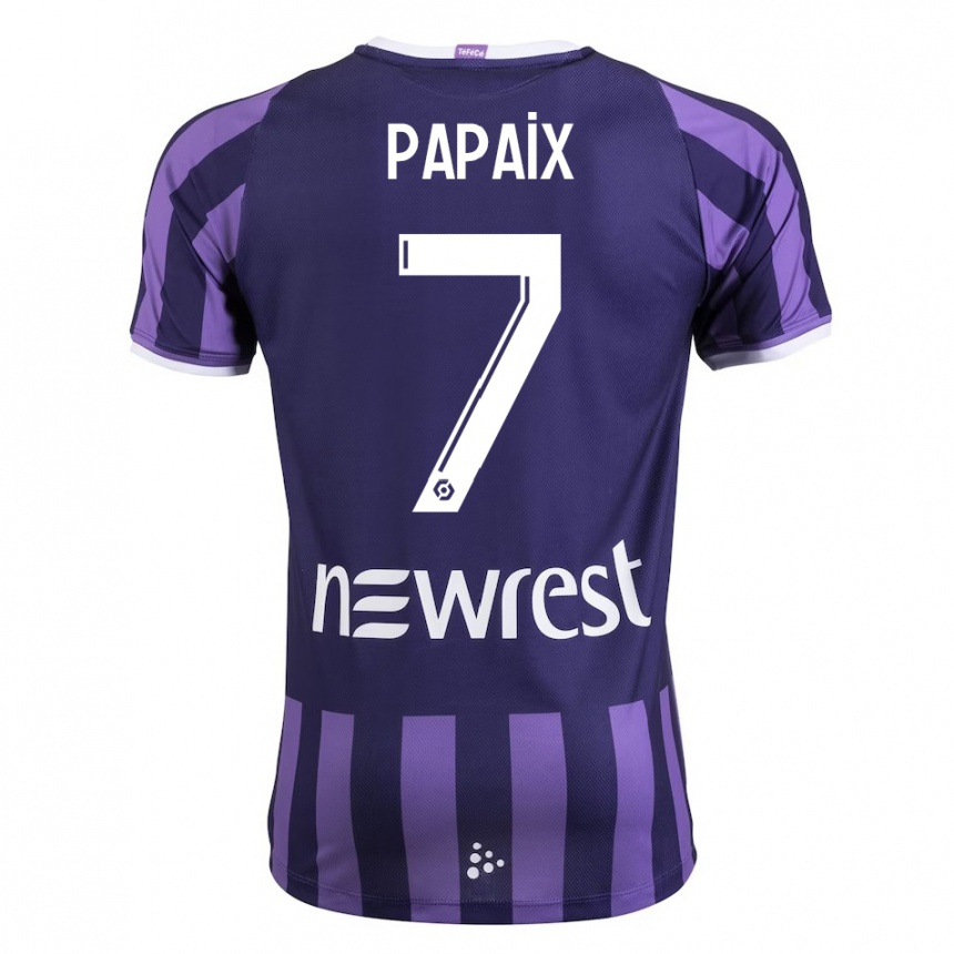 Vyrai Marie Papaix #7 Violetinė Spalva Išvykos Marškinėliai 2023/24 T-Shirt