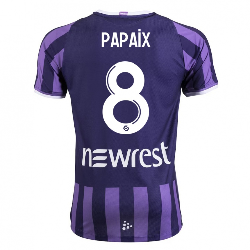 Vyrai Pauline Papaix #8 Violetinė Spalva Išvykos Marškinėliai 2023/24 T-Shirt