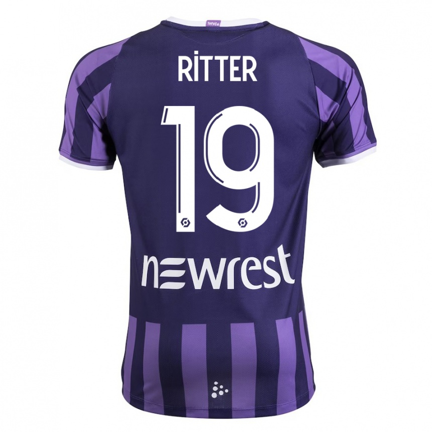 Vyrai Morgane Ritter #19 Violetinė Spalva Išvykos Marškinėliai 2023/24 T-Shirt