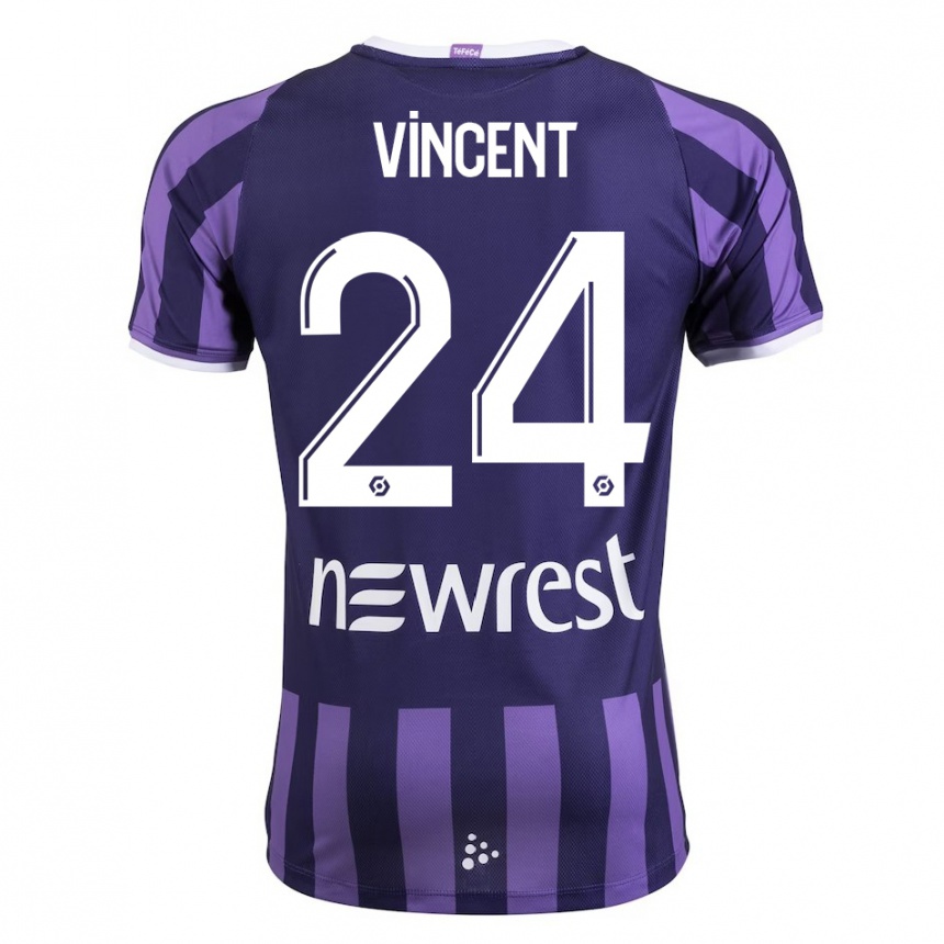 Vyrai Magalie Vincent #24 Violetinė Spalva Išvykos Marškinėliai 2023/24 T-Shirt