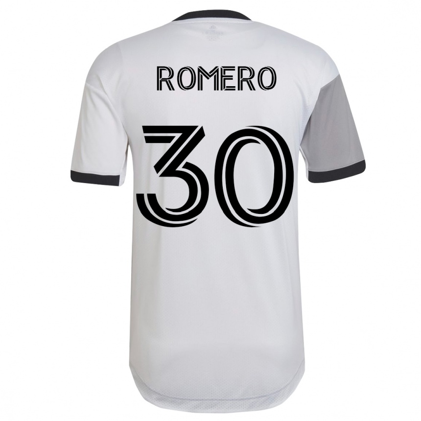 Vyrai Tomás Romero #30 Baltas Išvykos Marškinėliai 2023/24 T-Shirt