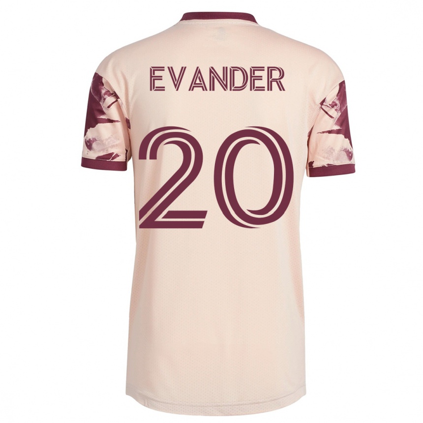 Vyrai Evander #20 Beveik Baltas Išvykos Marškinėliai 2023/24 T-Shirt