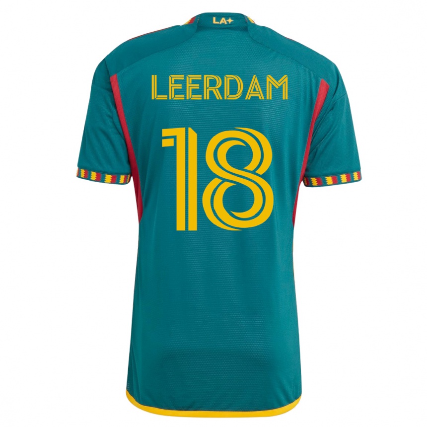 Vyrai Kelvin Leerdam #18 Žalias Išvykos Marškinėliai 2023/24 T-Shirt