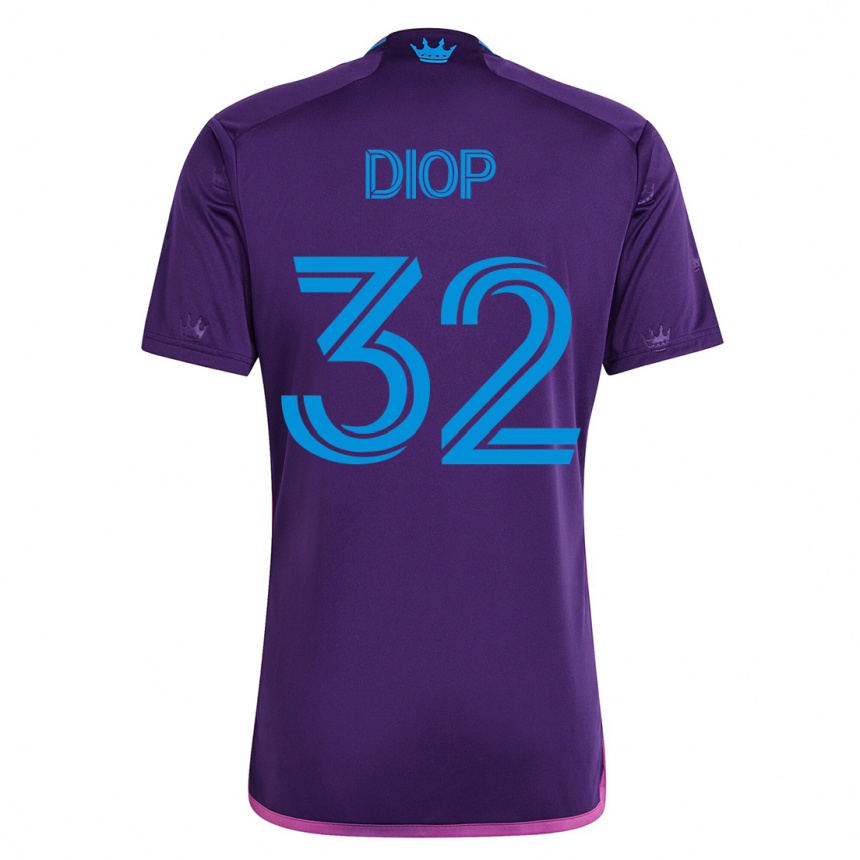 Vyrai Hamady Diop #32 Violetinė Išvykos Marškinėliai 2023/24 T-Shirt