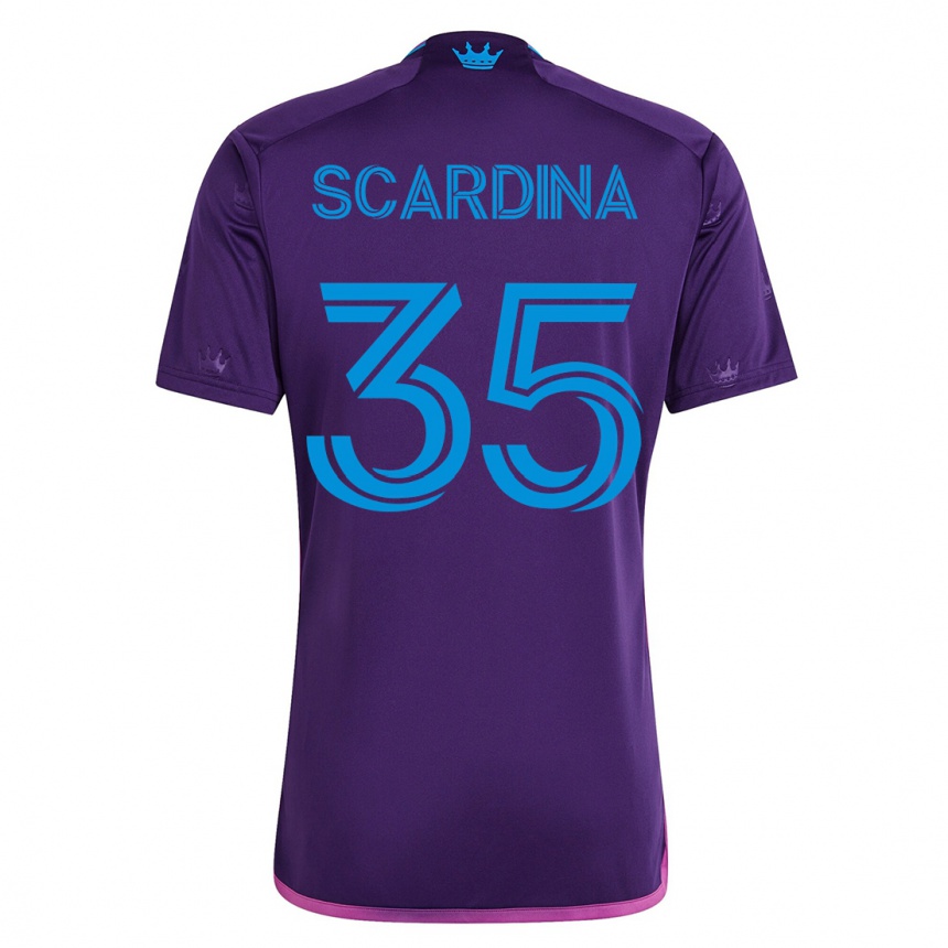 Vyrai Nick Scardina #35 Violetinė Išvykos Marškinėliai 2023/24 T-Shirt