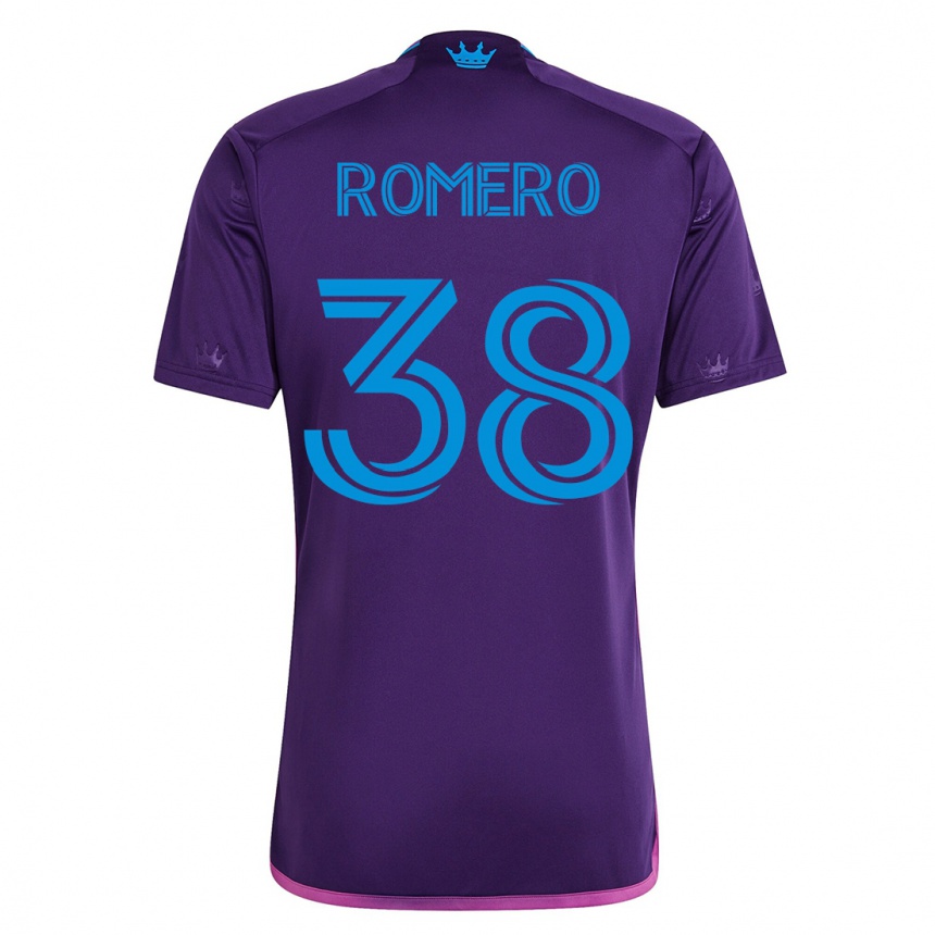 Vyrai Brian Romero #38 Violetinė Išvykos Marškinėliai 2023/24 T-Shirt