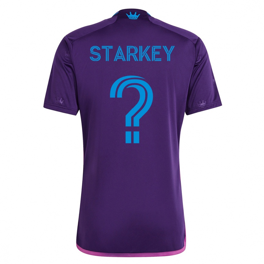 Vyrai Caleb Starkey #0 Violetinė Išvykos Marškinėliai 2023/24 T-Shirt