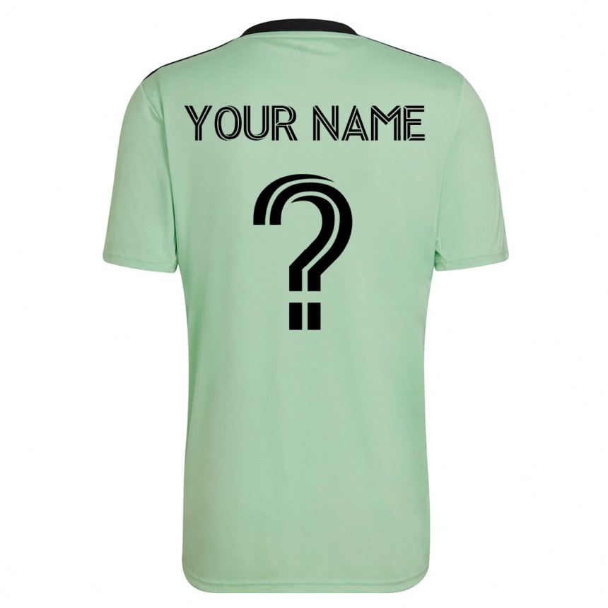Vyrai Jūsų Vardas #0 Šviesiai Žalia Išvykos Marškinėliai 2023/24 T-Shirt