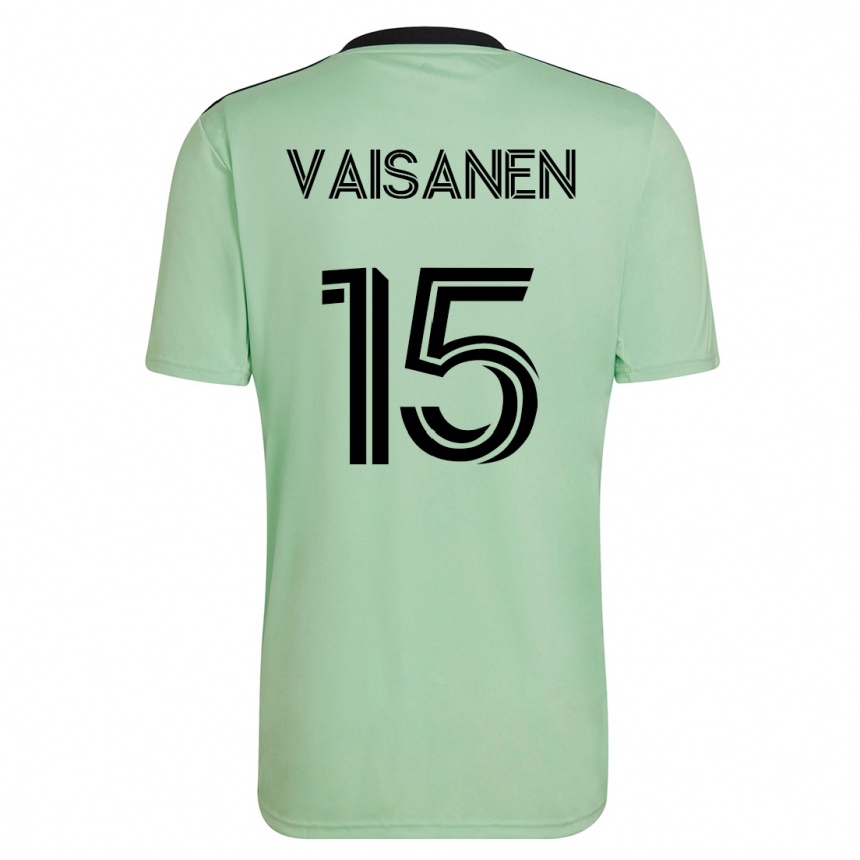 Vyrai Leo Väisänen #15 Šviesiai Žalia Išvykos Marškinėliai 2023/24 T-Shirt
