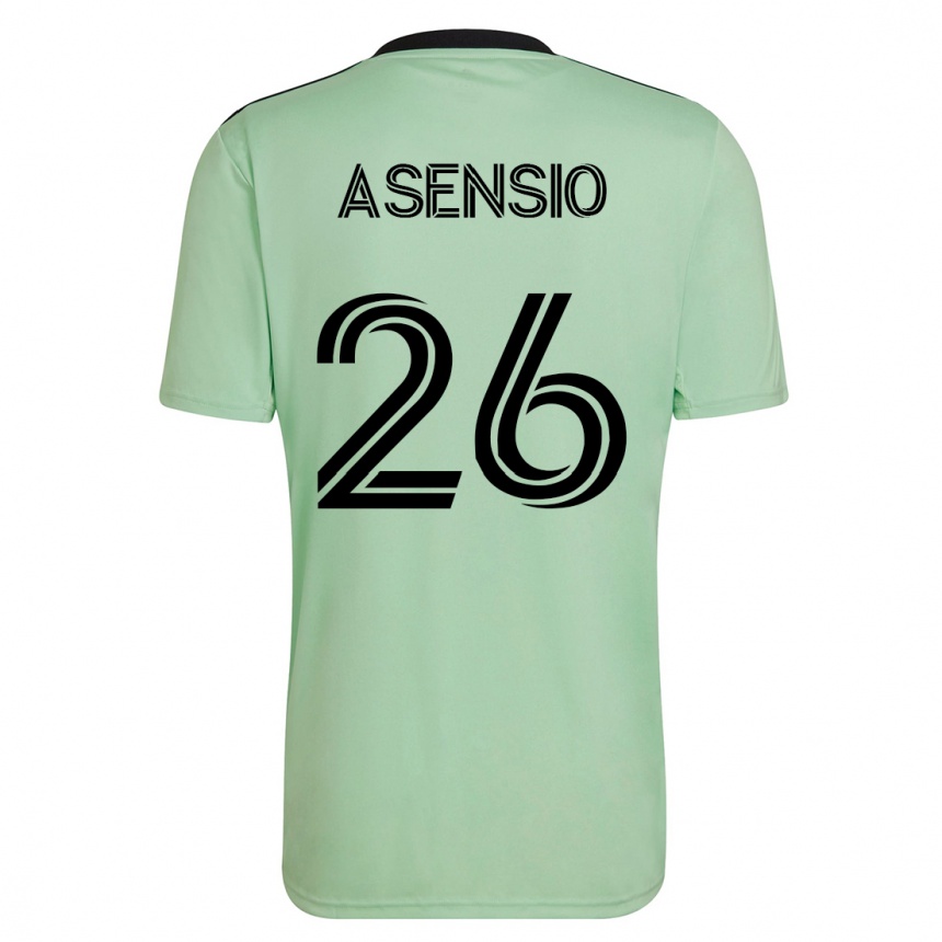 Vyrai Charlie Asensio #26 Šviesiai Žalia Išvykos Marškinėliai 2023/24 T-Shirt