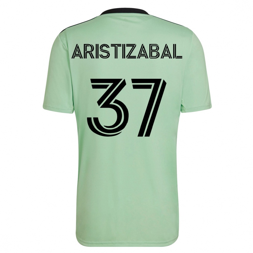 Vyrai Nicolas Aristizabal #37 Šviesiai Žalia Išvykos Marškinėliai 2023/24 T-Shirt