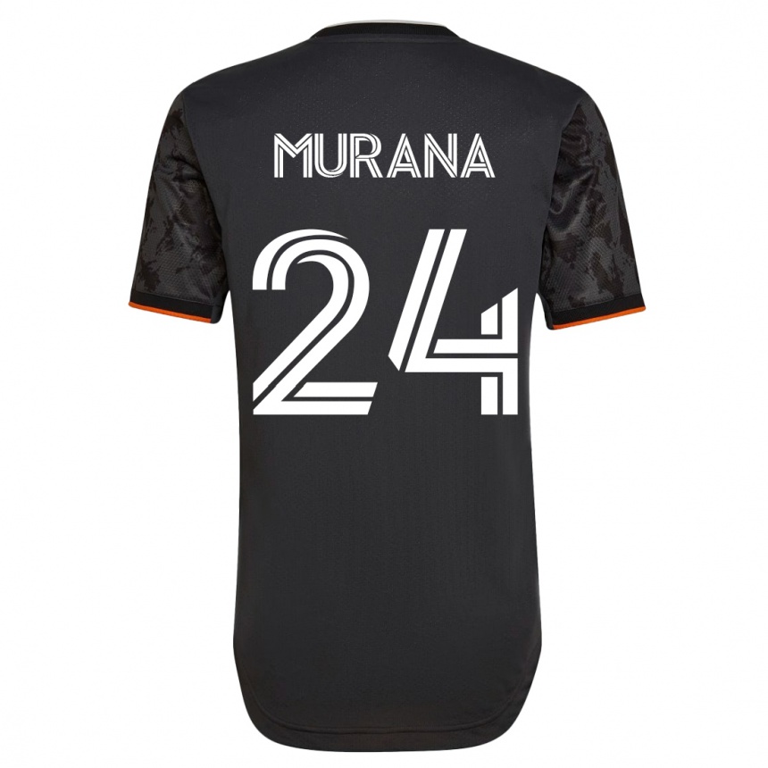 Vyrai Mujeeb Murana #24 Juoda Išvykos Marškinėliai 2023/24 T-Shirt