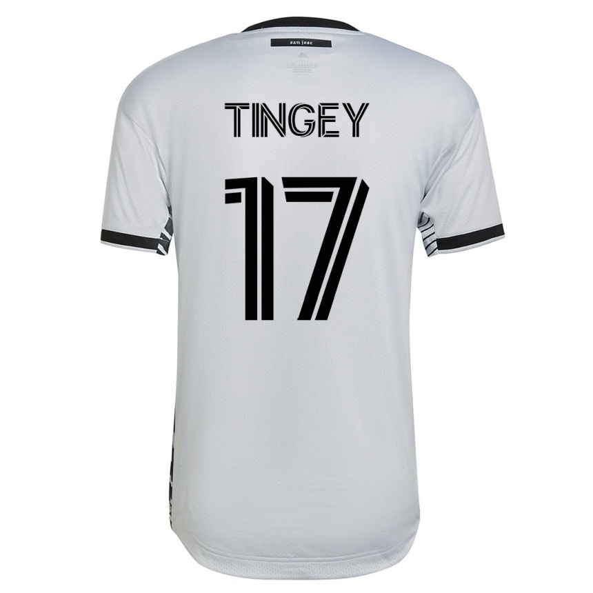 Vyrai Keegan Tingey #17 Baltas Išvykos Marškinėliai 2023/24 T-Shirt