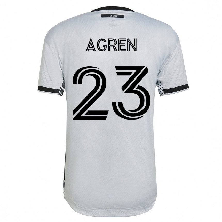 Vyrai Oskar Agren #23 Baltas Išvykos Marškinėliai 2023/24 T-Shirt