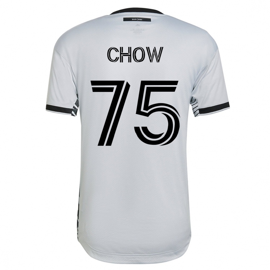 Vyrai Alex Chow #75 Baltas Išvykos Marškinėliai 2023/24 T-Shirt