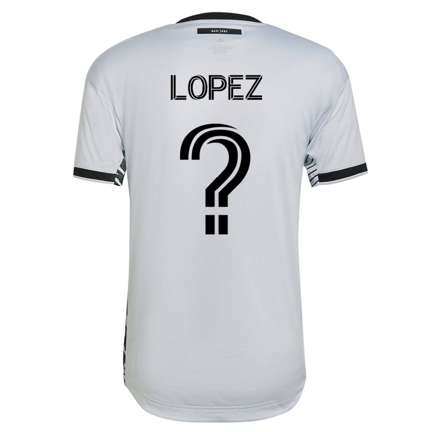 Vyrai Mateo Lopez #0 Baltas Išvykos Marškinėliai 2023/24 T-Shirt