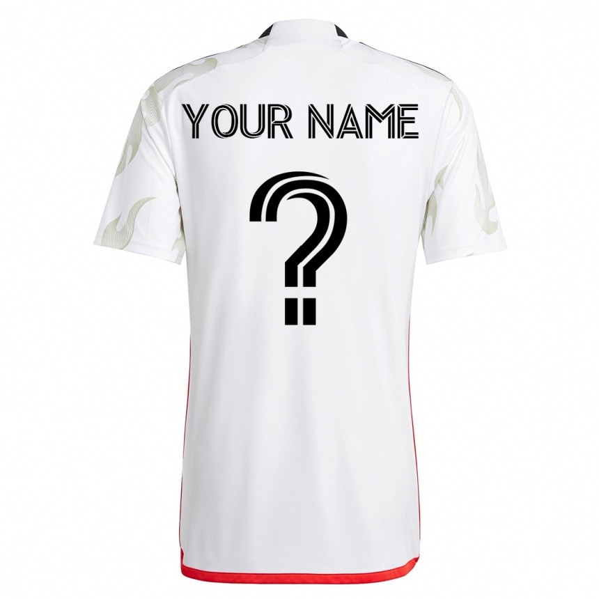 Vyrai Jūsų Vardas #0 Baltas Išvykos Marškinėliai 2023/24 T-Shirt